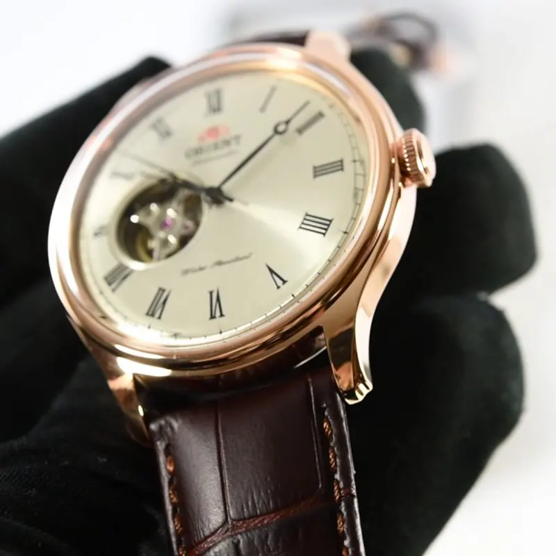 Orient Open Heart Champagne Classical Dial Men's Watch- AG00001S